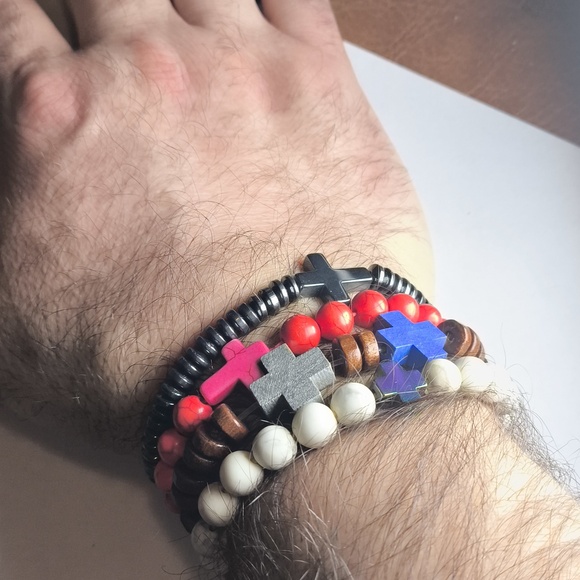 Set of 4 bracelets unisex - Picture 2 of 6